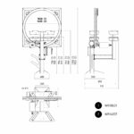 Rozměry balicího stroje OVINÁTOR, WR1050T a WR1400T